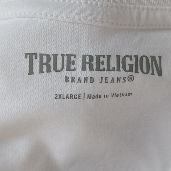 True Religion cotton crew neck graphic short sleeve t-shirt size 2X - Picture 6 of 7